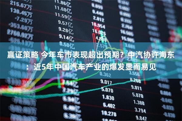 赢证策略 今年车市表现超出预期？中汽协许海东：近5年中国汽车产业的爆发显而易见